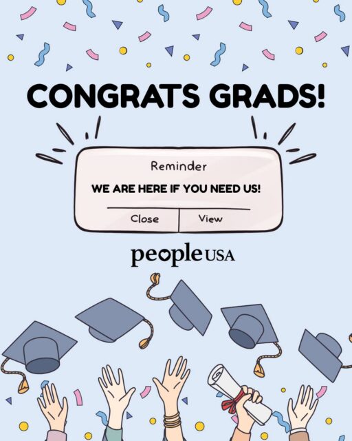 Congratulations to all the 2026 Graduates!! 🎓️
 
Graduation is an exciting time, and with it comes many changes. Feeling anxious after graduation is a normal response to a major life change. We’re here to support you through whatever you’re facing- You are not alone! 
 
We just want to remind you that if you or a loved one need help please reach out to us at our warmline (978)-488-HOPE (4673) or call/text 988.

For more information about us : https://people-usa.org/ 

#AskForHelp #WeAreHereForYou  #WeCareBecauseWeHaveBeenThere #SelfCare #SelfLove #Strength #PeopleUSA #PeopleUSANow #Nonprofit #MentalHealth #Advocacy #Peers #WellnessServices #Community #Support #Recovery #Sobriety #Prevention #Hope #RoadToMentalWellness #NewYork