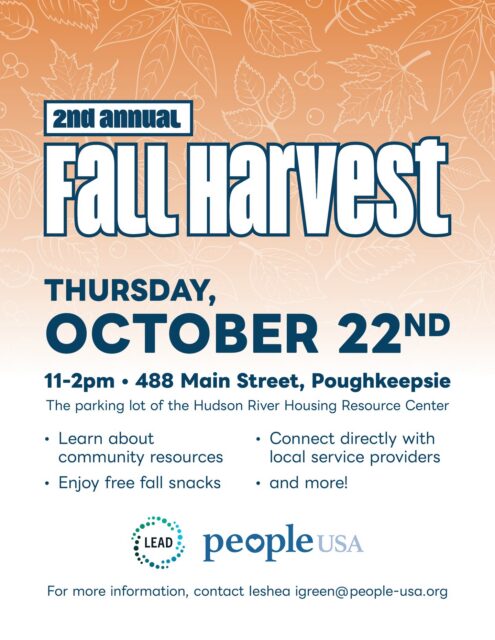 Join us for our 2nd Fall Harvest Wellness Fair "A Community Resource & Wellness Gathering." π§‘ππ§‘
It will be an afternoon of :
β’ Mobile health services
β’ Harm reduction education & resources
β’ Community services (treatment, recreation)
β’ Free haircuts (based on availability)
β’ Warm harvest snacks
For questions, donations, or to get involved, contact:
Ieshea Green: igreen@people-usa.org | 845.309.5926
#WarmDrive #Donate #GiveBack #LEAD #PeopleUSA