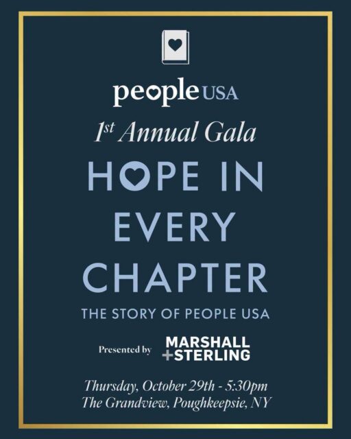 🌟DON'T FORGET TOMORROW IS OUR FIRST ANNUAL GALA! 🌟 

📖 The Story of People USA: Hope in Every Chapter 📖 

📅 Thursday, October 29th at 5:30PM
📍 The Grandview, Poughkeepsie, NY

This special evening will celebrate more than 35 years of hope, recovery, resilience, and community while looking ahead to the next chapter of our mission. 💙🤝💙 

🌟 Thank you to our presenting sponsor Marshall & Sterling! 🌟 

#PeopleUSAsFirstAnnualGala #PeopleUSA #PeopleUSANow #WeCareBecauseWeHaveBeenThere #Nonprofit