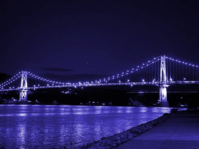 Check out the Mid-Hudson Bridge tonight illuminated in blue honoring People USA's 1st Annual Gala! 💙🌉💙 

This is a celebration of our impact and making history together! 

Thank you to the New York State Bridge Authority for recognizing us! 🫶

People USA is a peer-run mental health non-profit that creates, provides, and promotes its own innovative crisis response, and wellness services.

Being peer-run means that all our services are developed and operated by people who have personally overcome mental health issues, addiction, or trauma. This makes us a valuable addition and alternative to the traditional behavioral health care system. 

#MidHudsonBridge #PeopleUSA #PoughkeepsieNY #WeCareBecauseWeHaveBeenThere #Nonprofit